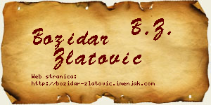 Božidar Zlatović vizit kartica